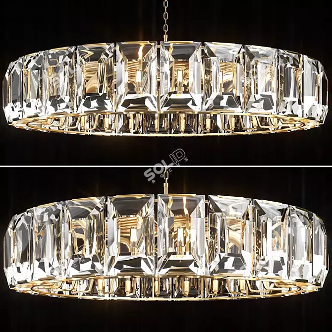 Harlow Crystal Round Chandelier - Elegant Lighting for Every Space 3D model image 3