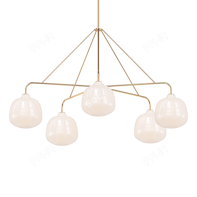 Elegant Holborn 5 Chandelier 3D model image 1