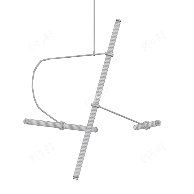Tube Pendant: Sleek Design by Naama Hofman 3D model image 2