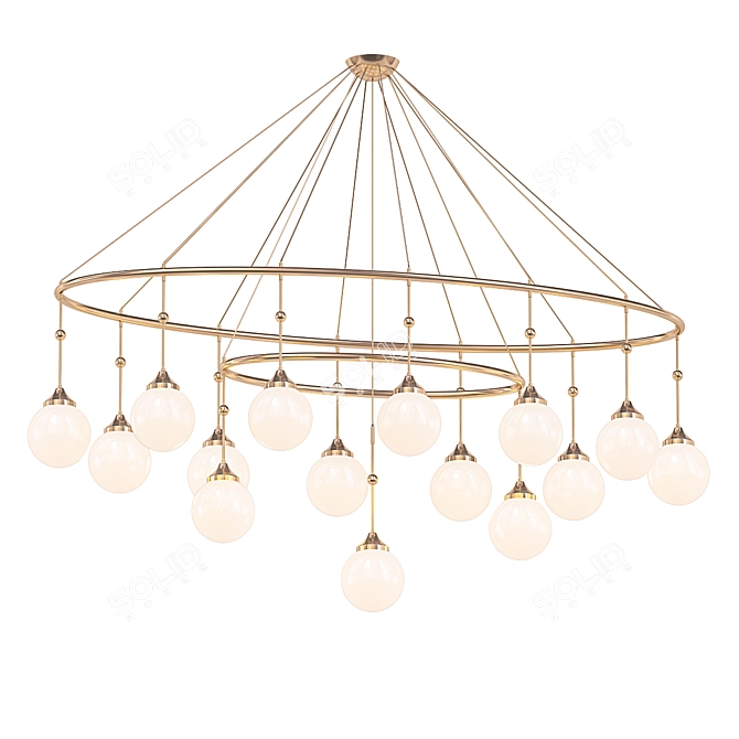 Modern Twist on Classic Chandelier 3D model image 1