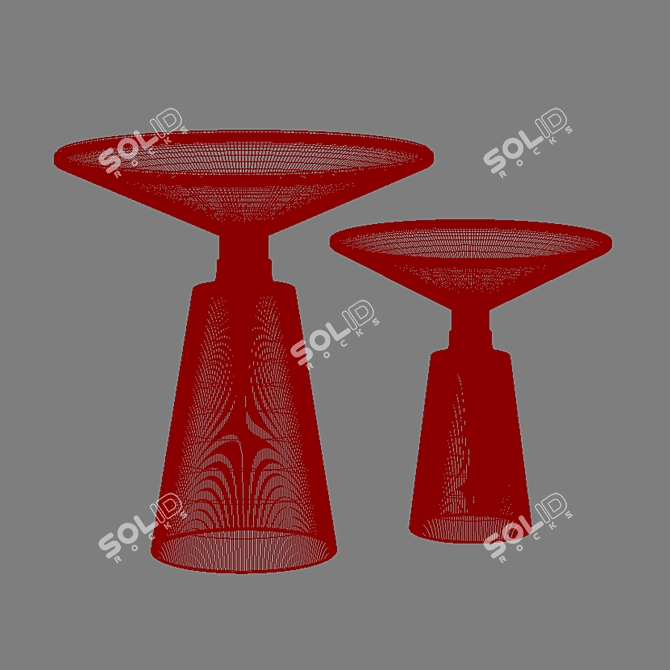 Sleek Espresso Coffee Table 3D model image 2