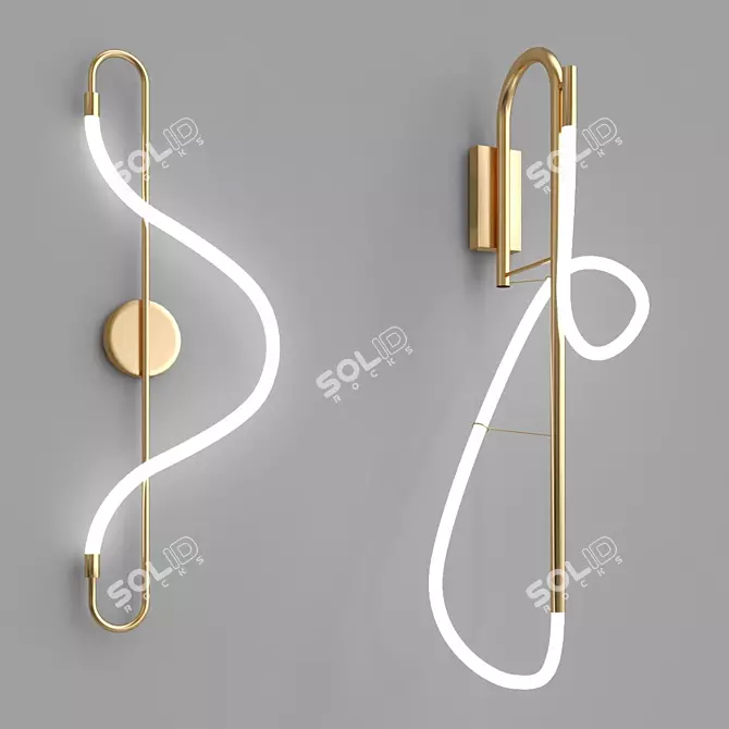 Versatile Sconce Track Lighting 3D model image 2