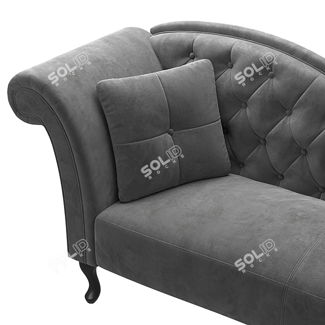 Elegant Chaise Lounge in 2K 3D model image 4