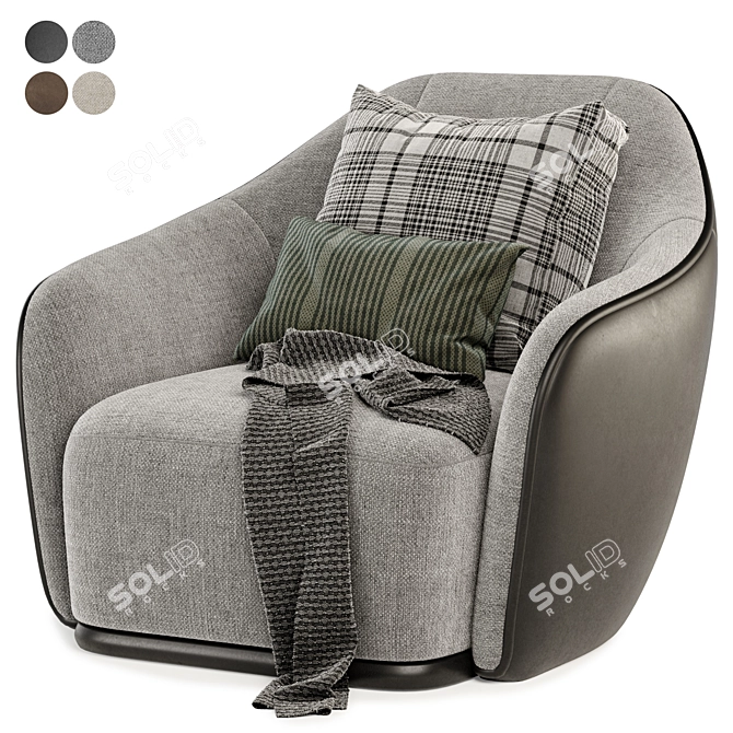 Elegant Sillon Armchair: Luxury and Comfort 3D model image 1