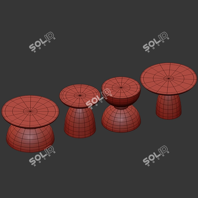 Pimar Lecce Stone Geo Table 3D model image 3