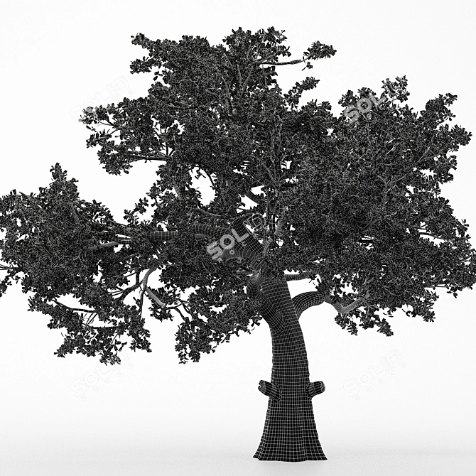 Autumn Oak Tree 3D Model 3D model image 3
