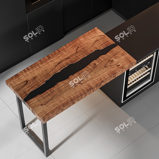 Modern Kitchen Set 2015 3D model image 13