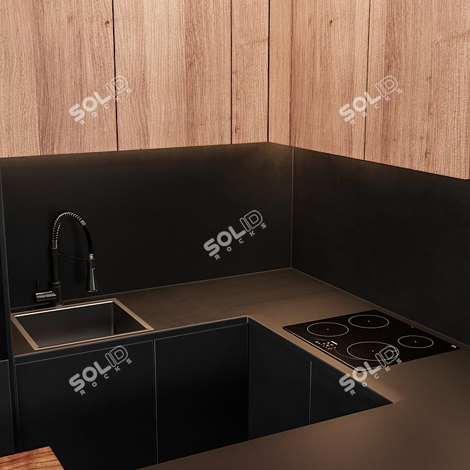 Modern Kitchen Set 2015 3D model image 23