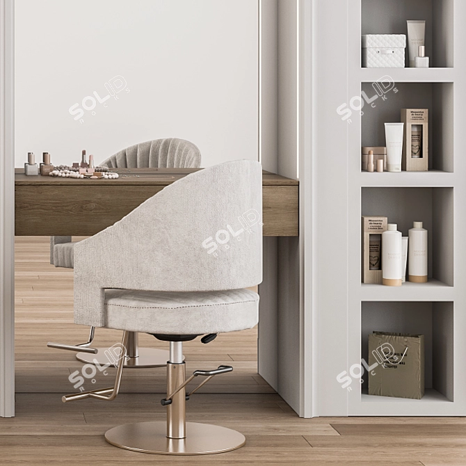 Glamour Barber Shop Set 3D model image 3