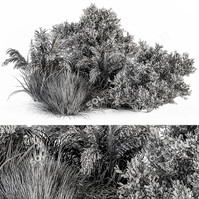 Wild Bushes - Set of 36 3D model image 4