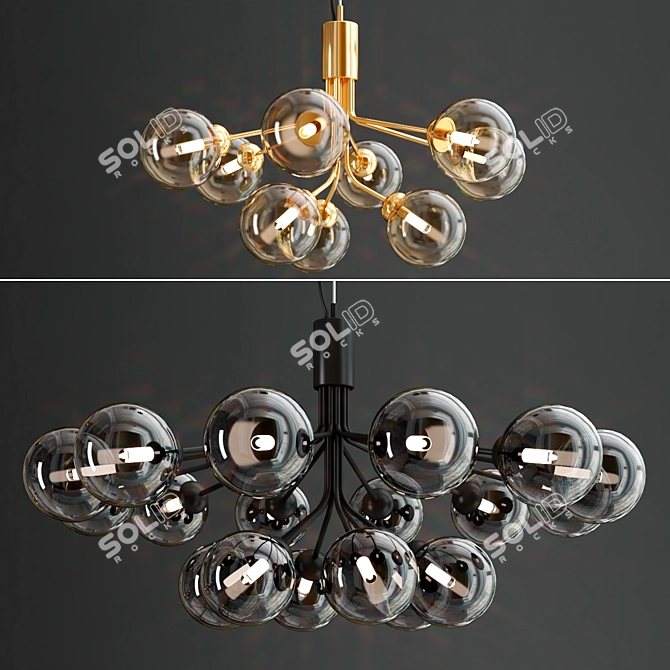 Elegant APIALES Pendant Lamps 3D model image 1