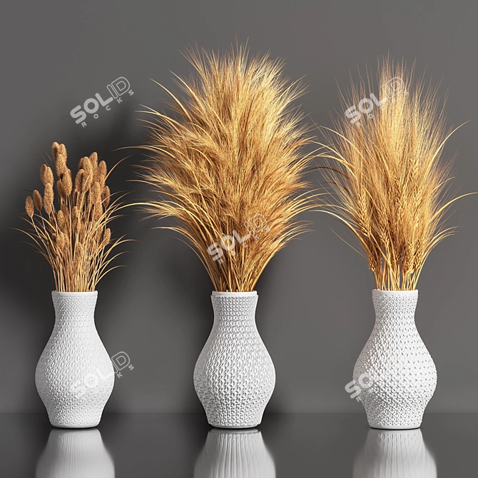 Title: Dried Plants Set: Natural Home Decor 3D model image 1