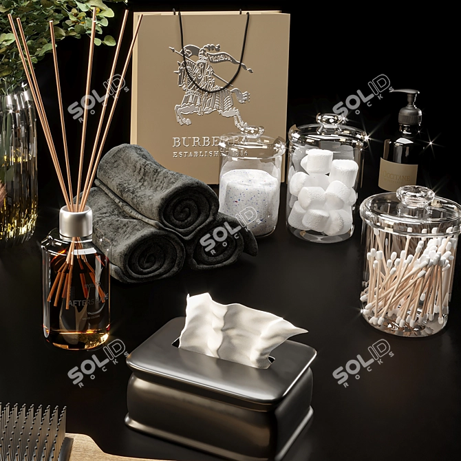 Luxury Bath Accessory Set 3D model image 4