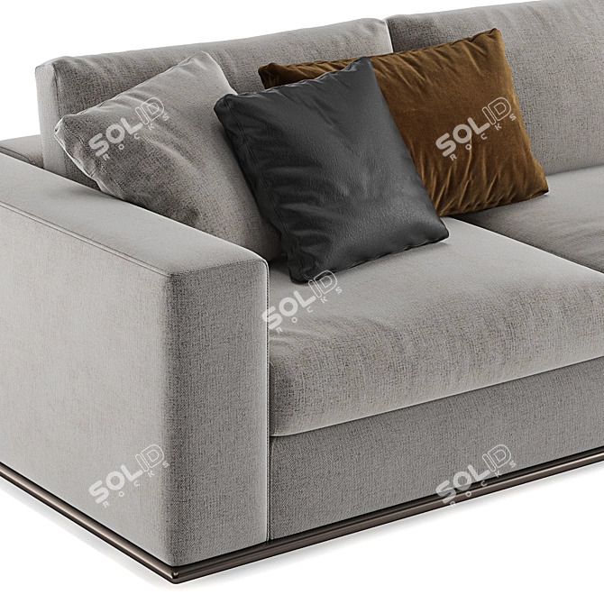 Luxurious Minotti Hamilton Sofa: Premium 3-Seater 3D model image 3