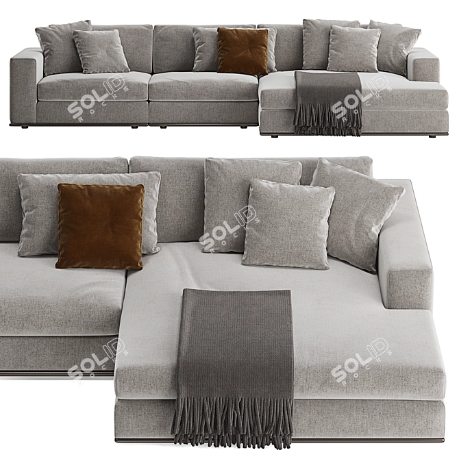 Modern Minotti Hamilton Corner Sofa 3D model image 2