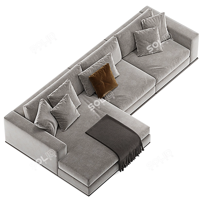 Modern Minotti Hamilton Corner Sofa 3D model image 6