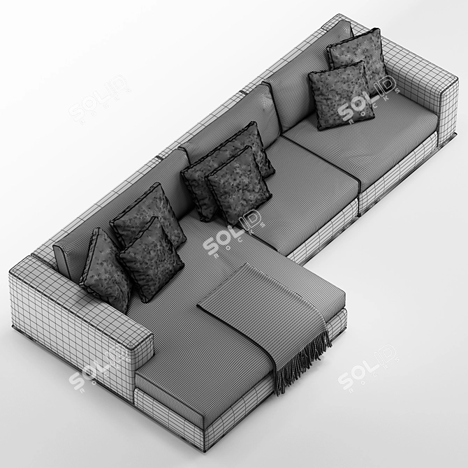 Modern Minotti Hamilton Corner Sofa 3D model image 7