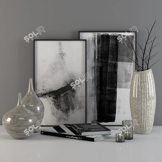 Elegant 3D Decor: PBR Design 3D model image 1