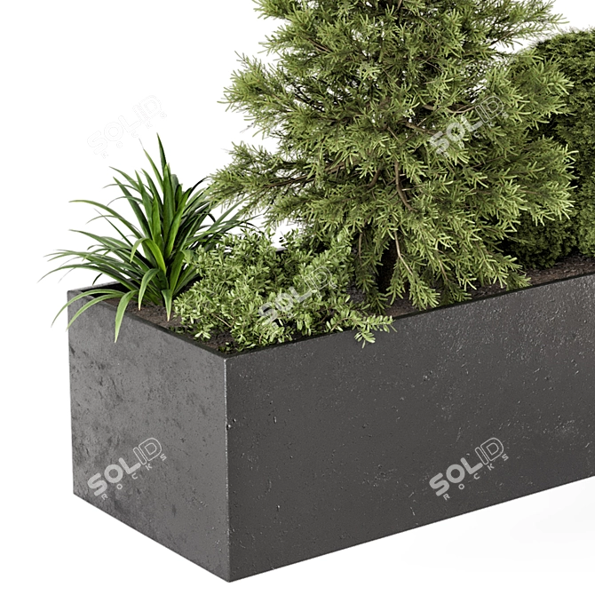 Outdoor Garden Set: 4 Plants 3D model image 3