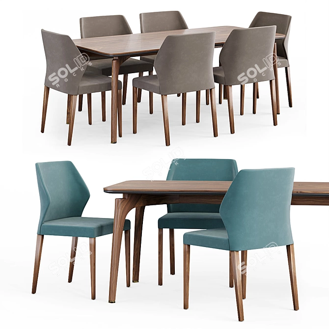 London Dining Set | Stylish and Functional 3D model image 3