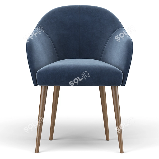 Elegant Lili Dining Chair: Stylish, Comfortable, and Versatile 3D model image 3