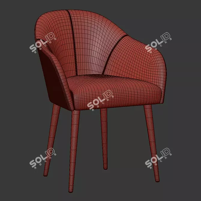 Elegant Lili Dining Chair: Stylish, Comfortable, and Versatile 3D model image 5