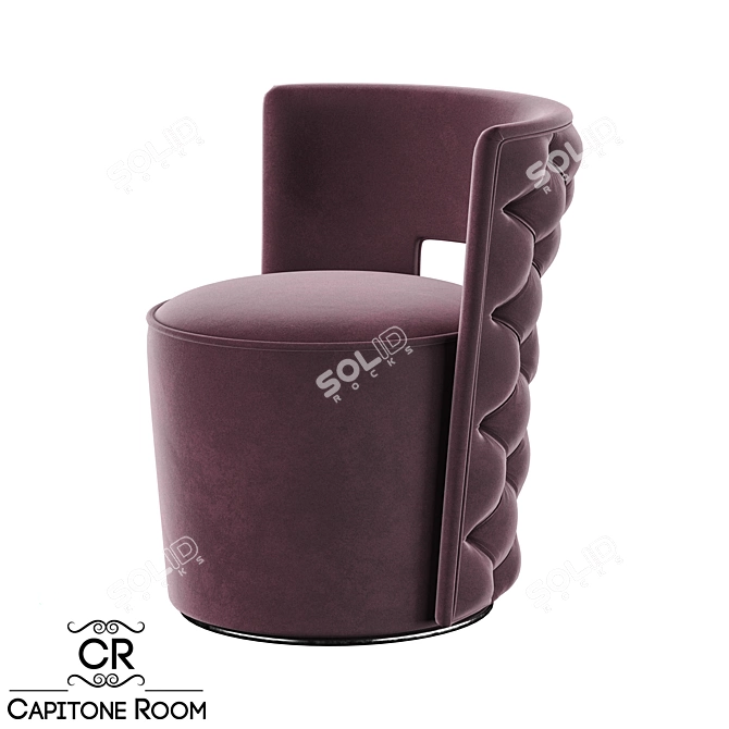 Luxury OM Rose Ottoman: Elegant and Comfortable 3D model image 1