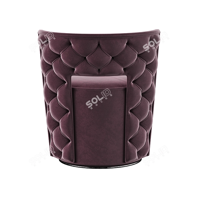 Luxury OM Rose Ottoman: Elegant and Comfortable 3D model image 2