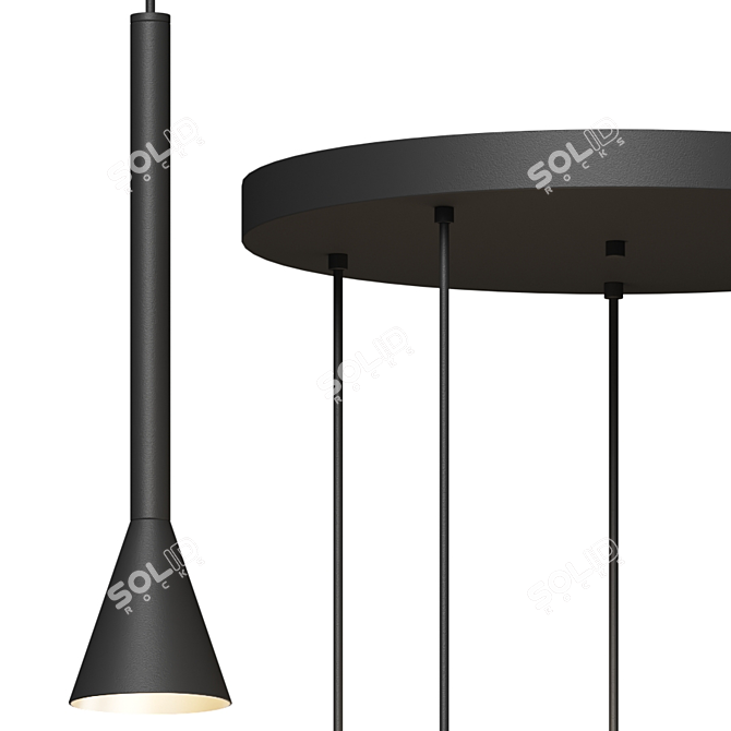 Elegant Liliana Pendant Light 3D model image 2