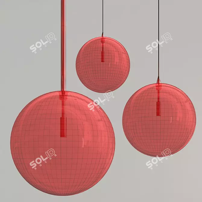 Luminous Globe Pendant Light 3D model image 5