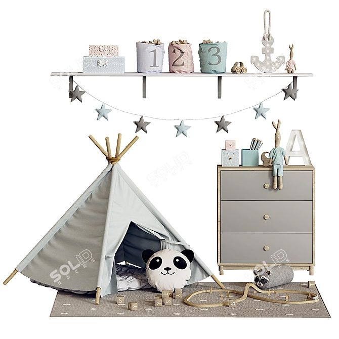 Magical Kids Room Set 3D model image 1