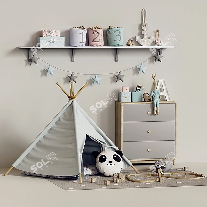 Magical Kids Room Set 3D model image 2