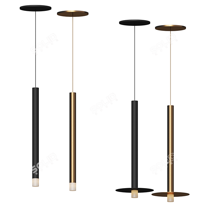 Minimalist Elixir Pendant Light 3D model image 1