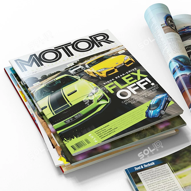 Rev up Your Knowledge with Automotive Magazines 3D model image 3