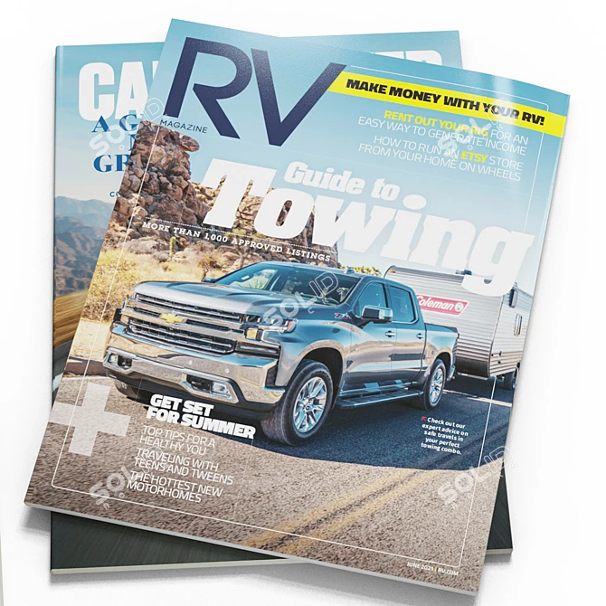 Rev up Your Knowledge with Automotive Magazines 3D model image 5