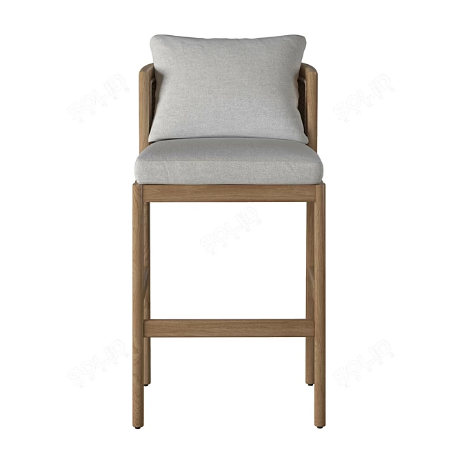 Elegant RH Malta Barstool 3D model image 5