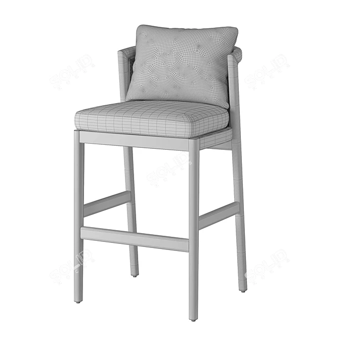 Elegant RH Malta Barstool 3D model image 6