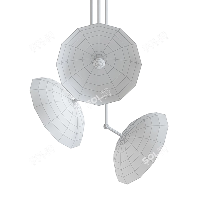 Sleek 2014 Tango Three Chandelier 3D model image 2