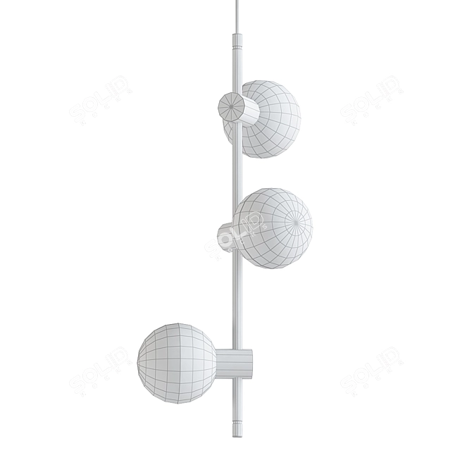 Stylish Frandsen Vertical Chandelier 3D model image 2