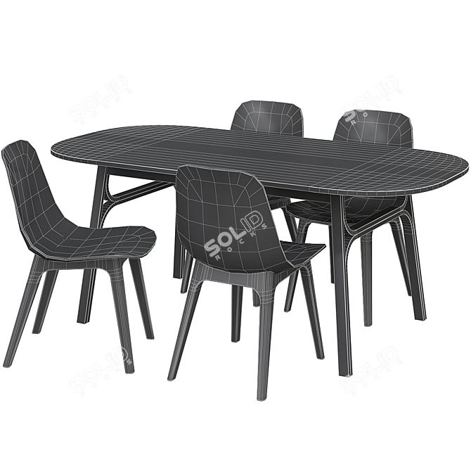 Voxlöv & Odger Ikea Dining Set 3D model image 2