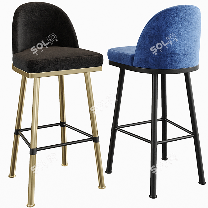 Modern Elegance: Juliettes Bar Stool 3D model image 1