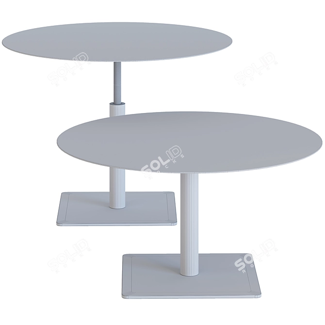 Versatile Adjustable Indoor Tables Giro 3D model image 4