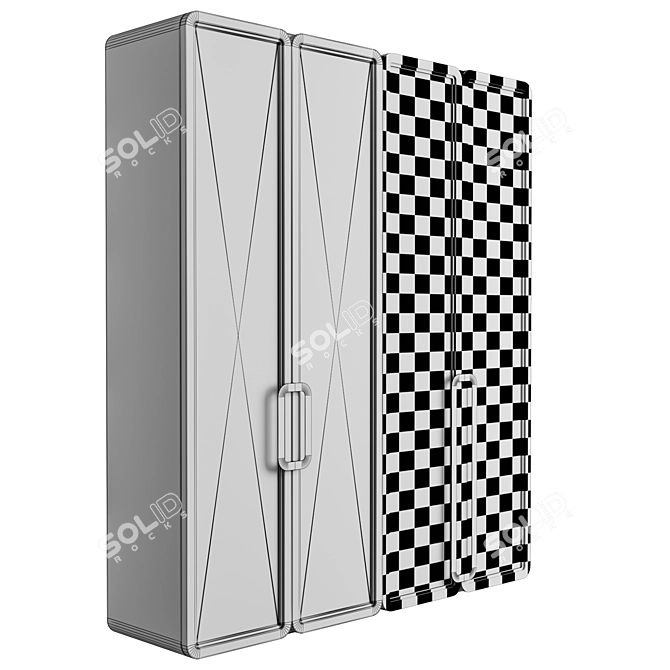 Designer Lit Wardrobe 3D model image 4