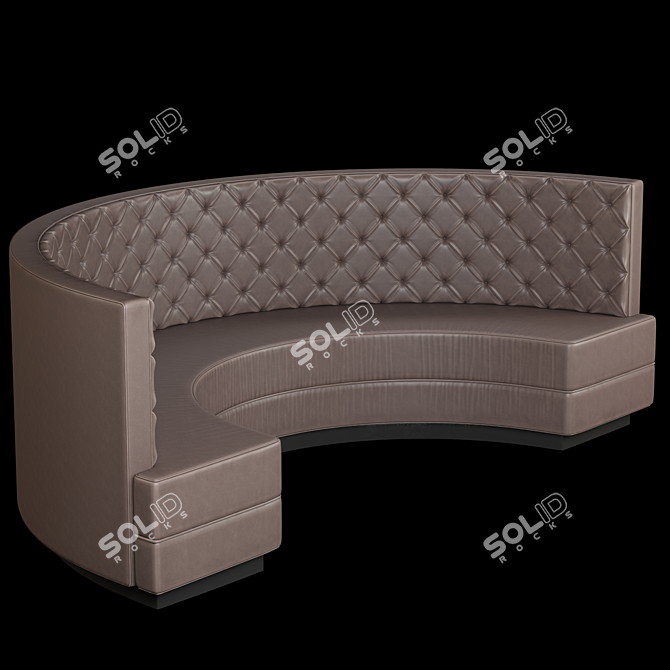 Elegant Bourbon Round Sofa 3D model image 2