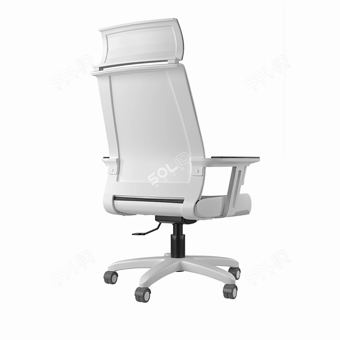 Executive Black and Gray Office Chair 3D model image 7