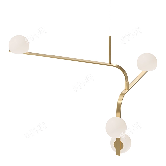 Modern Round Pendant Lamp: Lampatron LIVEIG 3D model image 2