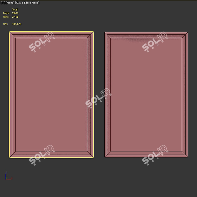 Modern Abstract Picture Frame Set 3D model image 7