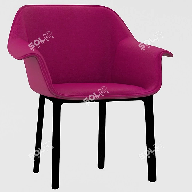 Sleek Porro Draped Chair 3D model image 2