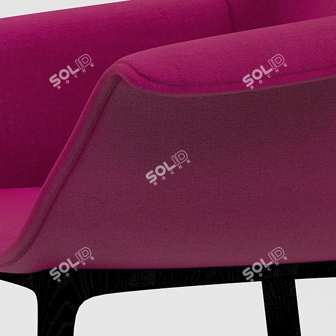 Sleek Porro Draped Chair 3D model image 3