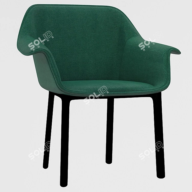 Sleek Porro Draped Chair 3D model image 5